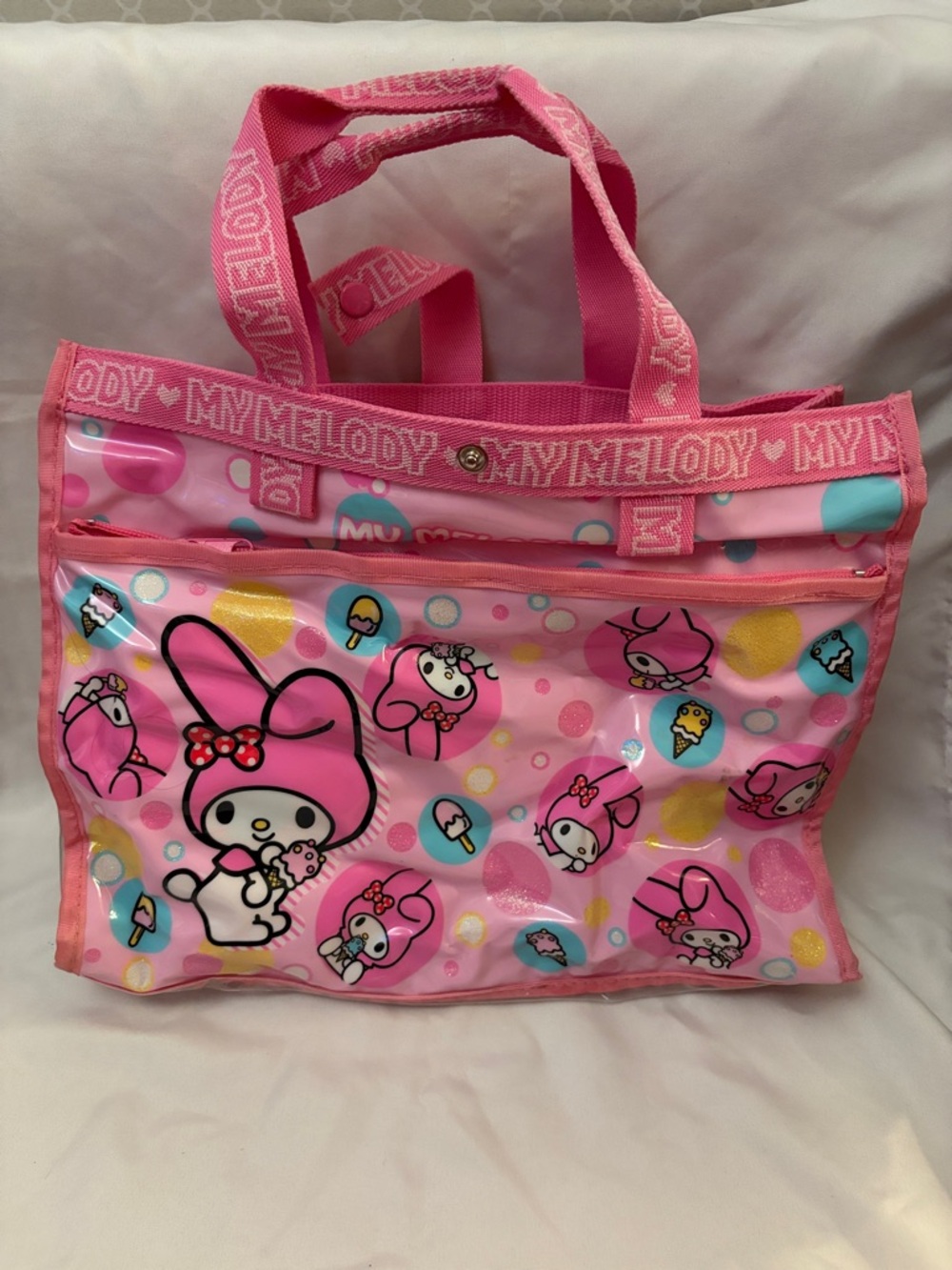 Hello Kitty My Melody Pink Multi-Color Kids Tote Bag